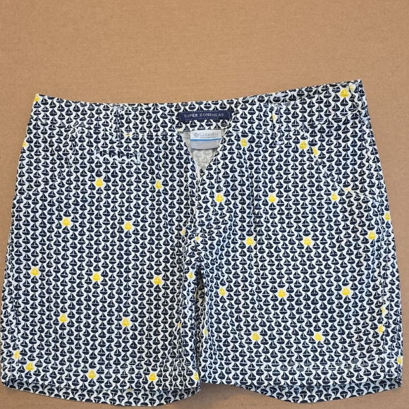 Columbia Pants - Columbia Navy and Yellow Patterned Women's Shorts